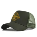 Gorra de camionero de malla Yellowstone Dutton Ranch verde militar, gorra transpirable. - Ajustable / Verde Militar