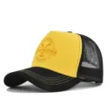 Gorra de camionero Yellowstone Ranch amarillo negro malla transpirable unisex verano - Ajustable / Negro Amarillo