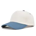 Cappellino da baseball bicolore a 5 pannelli con visiera curva, design traspirante, sole. - Regolabile / Blu