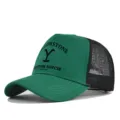 Green black Yellowstone mesh trucker hat Dutton Ranch baseball cap breathable casual sun hat - Adjustable / Green