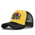 Cappellino da baseball trucker giallo e nero alla moda con stampa Mama, cappello mesh traspirante - Regolabile / Nero Giallo