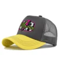 Cappellino da baseball elegante Mama con rete traspirante e visiera gialla molto casual. - Regolabile / Giallo/Grigio