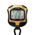 Skmei professional digital stopwatch with 100 lap memory, countdown and 5bar water resist. - Gold