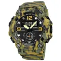 Camouflage dual display sports watch waterproof digital quartz wristwatch for men and boys - Army Green Camo