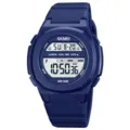 Skmei blue digital sports watch for men, waterproof outdoor electronic wristwatch with led. - Blue