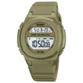 SKMEI men outdoor military sports digital watch waterproof casual electronic wristwatch green - Khaki