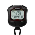 Digital electronic stopwatch with 100 lap memory, waterproof countdown timer and pace maker. - Black