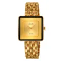 SKMEI Women Square Quartz Watch Gold Metal Strap Elegant Casual Waterproof Wristwatch - Gold Gold Face