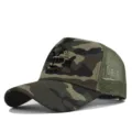 Gorra de camionero de camuflaje con estampado Yellowstone trasera de malla transpirable - Ajustable / CP720-15 Camuflaje caqui