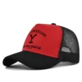 Yellowstone Dutton Ranch trucker hat red black mesh baseball cap outdoor breathable sun hat - Adjustable / Black and Red
