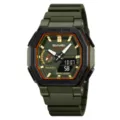 SKMEI men's military green digital analog watch, waterproof outdoor sports watch. - Army Green