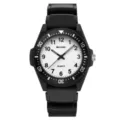 Minimalist Lightweight Quartz Watch Waterproof Student Sports Wristwatch For Men And Women - Black Case White Dial