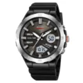 SKMEI Men's Digital Analog Sports Watch Waterproof Dual Time Quartz Wrist Watch Black - Silver-White Display