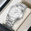 SKMEI Men's Quartz Watch Silver Stainless Steel Business Casual Wristwatch Waterproof - Silver Case Silver Dial