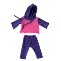 18 inch doll clothes purple pink hoodie and pants set fashion doll outfit for girls toys - Tops / Purple Pink Color Block Hooded (Q18-551)