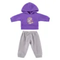 Ensemble sweat à capuche et pantalon pour poupée 18 pouces, vêtement polaire violet pour jouet. - Style Licorne (Q18-1034) / 43cm