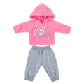 Ensemble sweat à capuche et pantalon pour poupée 43cm, sweat rose en polaire avec patch lapin. - Style Lapin (Q18-1035) / 43cm