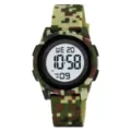Camouflage digital watch, student sports waterproof silicone electronic wristwatch. - Army Green Camo