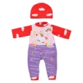 43cm doll clothes set cute unicorn rainbow romper hat summer baby doll outfit apparel. - Purple Red Unicorn Romper & Hat (Q18-951) / Suitable for 43CM Dolls