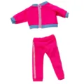 Doll tracksuit set detail, pink and blue jacket with pants for 45cm fashion dolls. - Tops / Pink and Blue (Q18-561)