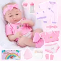 15 inch reborn pop set zachte siliconen baby metgezel speelgoed cadeau voor meisjes - TM-017 Poppensets / 15 inch poppen