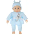 30cm Reborn Baby Doll Soft Vinyl Cloth Body Infant Toy Cute Blue Outfit Main Image - Blue Robe Doll / 30 cm