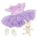 18-22 Inch Reborn Doll Clothes Set Purple Tutu Dress White Sandals Bunny Toy Variant - Q22-049 Outfit / 18-22 Inch Universal