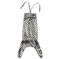 Dettaglio abito sirena argento all'americana per bambola 18 pollici, vestito squame scintillanti. - Sirena Halter Argento / Adatto Per Bambole Da 18 Pollici