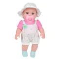 12 zoll vinyl reborn baby puppe spielzeug detailansicht mit mütze und blumen kleidung. - SH-160 (Rucksack nicht enthalten) / 12-Zoll-Puppenset