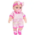 30cm Reborn Baby Puppe Spielzeug Set Süßer Rosa Strampler Schnuller für Kinder - Rosa Jumpsuit Puppe und Kleidung Set (SH-162)