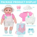 12 zoll puppen spielset mit rucksack kleidung hut socken und schnuller für kinder frühe bildung - TM-316 Mit Rucksack / 12-Zoll-Puppenset