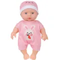 25cm cute vinyl baby doll with pink bunny romper and matching hat for kids early education toys - Rabbit Style (ST-Q10-063C) / 25cm Dolls / Pink