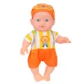 25cm vinyl baby doll cute infant toy with striped outfit and hat for kids gift toy SKU - Lion Style (ST-Q10-062C) / 25cm Dolls / Orange
