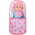 9,5 Zoll Vinyl Babypuppe Spielzeug mit Rosa Herz Schlafmuschel und Fläschchen für Kinder - Rosa Herz Stil (ST-Q9-005C) / 24cm