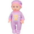 Cute vinyl baby doll with purple cap and onesie, ideal for kids early education and play. - Purple Romper (ST-Q9-001C) / 24cm Dolls