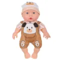 25cm vinyl simulation baby doll cute cartoon outfit kids early education toy gift - Yellow