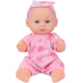 Cute vinyl baby doll set with pink heart romper and matching headband for kids play. - Pink Heart Romper (ST-Q9-003C) / 24cm Dolls