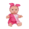 Cute rebirth baby doll with pink headband and romper toy for kids children soothing gift - Pink Cat Style (ST-Q6-002B) / 16.5cm / 6.5in