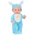 Vinyl baby doll set with blue bunny hat and cute unicorn onesie for kids gift. - Blue Unicorn Romper (ST-Q9-004B) / 24cm Dolls