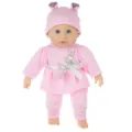 30cm reborn baby doll with cute bunny outfit soft vinyl infant toy for early education - Pink Robe Doll / 30 cm