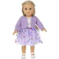 18 inch doll clothes set spring summer purple cardigan tutu dress for 45cm dolls wholesale - Purple Dress With Coat / 18-Inch Doll Clothes