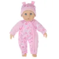 Süße 30cm Reborn Babypuppe aus Weich Vinyl Kleinkind Spielzeug mit Rosa Herz Strampler - Rosa Herzpuppe / 30 cm