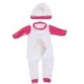 45CM doll clothes spring summer romper and hat set cute unicorn print toy accessory outfit - Unicorn Romper Set (QD18-098) / 45cm Doll Clothes