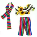 18 Inch American Girl Doll Clothes Cute Off Shoulder Sunflower Top Striped Pants - Sunflower Striped Set (Q18-230)