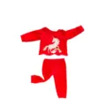 18 inch doll clothes red long sleeve top pants unicorn rainbow outfit for 45cm dolls - True Red