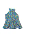 robe d'été pour poupée de 18 pouces imprimé floral citron bleu col halter joli vêtement - Style De Robe Citron Contrastée / Convient Pour 18 Pouces