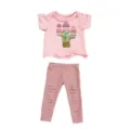 18 inch doll clothes set pink cactus t-shirt ripped leggings doll outfit accessories for girls - Pink Cactus Top And Pink Ripped Pants (QD18-053) / 18 Inch