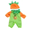 18 inch American doll clothes cute fruit series long sleeve romper and hat set outfit - Pineapple Style (Q18-135) / 18-inch Doll