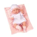 12 Inch Reborn Baby Doll Cute Vinyl Infant Toy with Pink Outfit and Blanket for Kids - Pink Small Flower Set / 12-Inch Doll