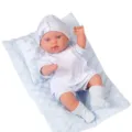 12 Inch Reborn Baby Doll Vinyl Newborn Toy Cute Soft Blue Outfit Blanket Variant - Blue Flower Set / 12-Inch Doll